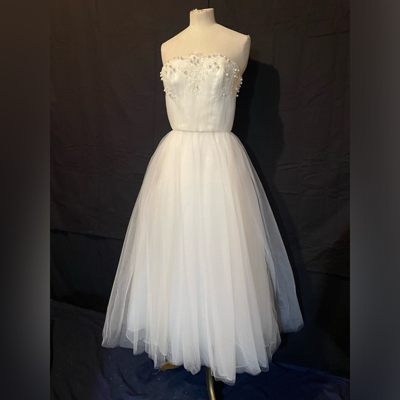 beach wedding guest dresses 2020 Nox Anabel G1650 Strapless Beaded Long Prom Dress Orange / 6 main image 0